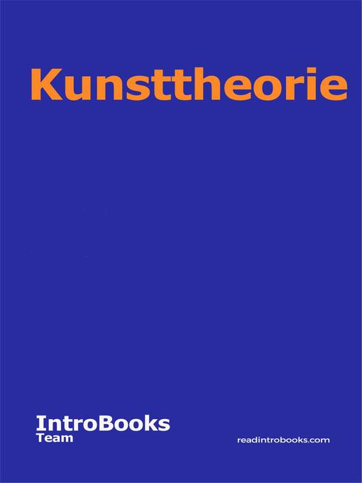 Title details for Kunsttheorie by IntroBooks Team - Available